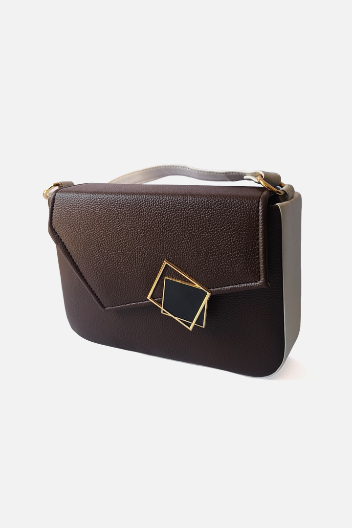 Signature GeoLock Leather  Bag