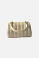 Women’s Cream Quilted Flap Handbag
